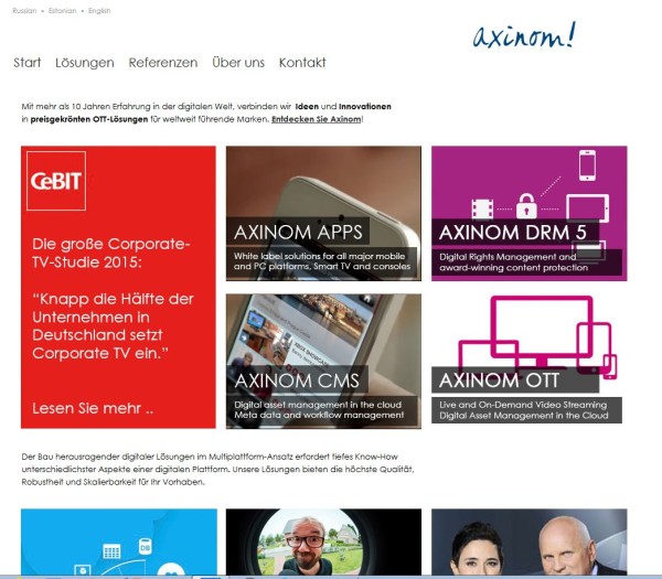 Axinom im Web